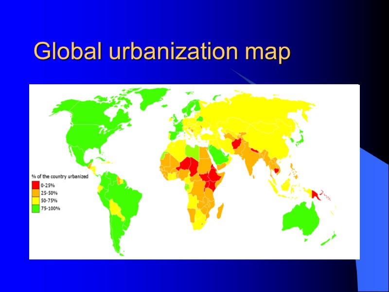 Global urbanization map
